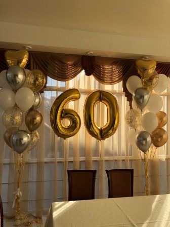 Украшение шарами на юбилей 50 лет в Москве - оформление шарами