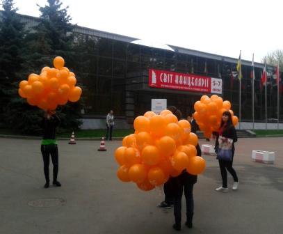 Шары гелевые с логотипом на выставку